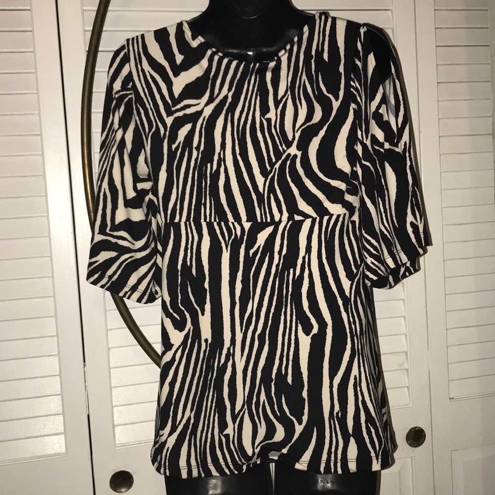 Boston Proper Zebra Beaded Top - Picture 4 of 8